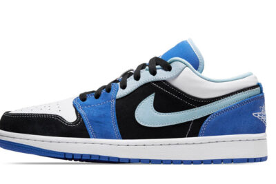 NIKE AIR JORDAN 1 LOW BLACK LASER BLUE