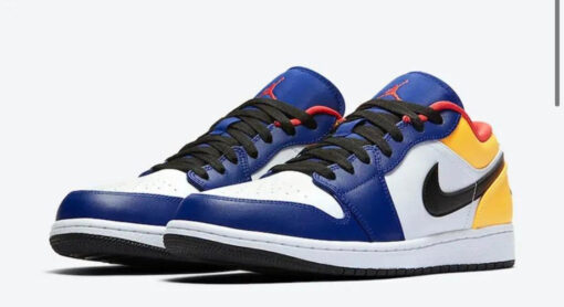 JORDAN 1 LOW WHITE NAVY YELLOW - Image 2
