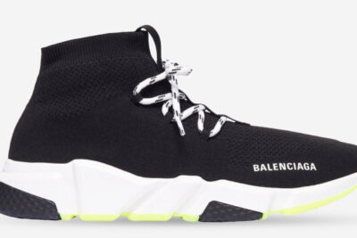 Balenciaga Speed Trainer Lace Up Black Yellow
