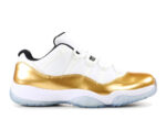 NIKE AIR JORDAN 11 LOW WHITE AND GOLD