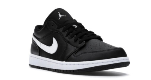 NIKE AIR JORDAN 1 LOW BLACK WHITE - Image 2