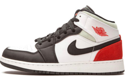 NIKE AIR JORDAN 1 MID WHITE RED SPRUCE