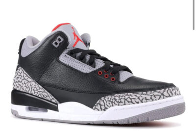 NIKE AIR JORDAN 3 BLACK (GRAY DETAILS)