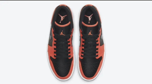 NIKE AIR JORDAN 1 LOW ORANGE BLACK - Image 4