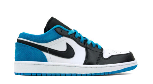NIKE AIR JORDAN 1 LOW WHITE LASER BLUE - Image 2