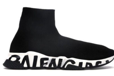 BALENCIAGA SPEED TRAINER GRAFFITI BLACK