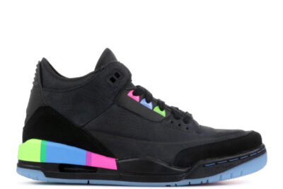 NIKE AIR JORDAN 3 BLACK (COLOURED DETAILS)