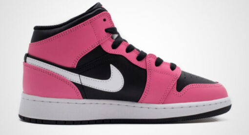 NIKE AIR JORDAN 1 MID PINK BLACK - Image 2