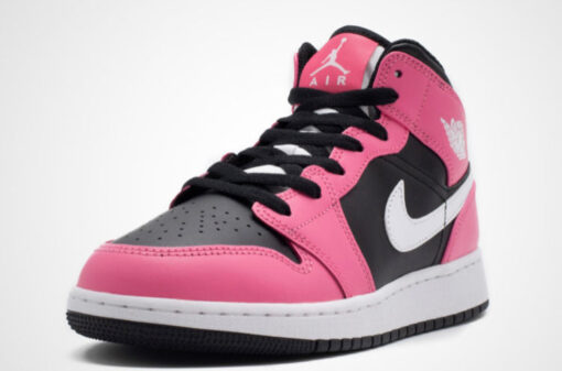 NIKE AIR JORDAN 1 MID PINK BLACK - Image 4