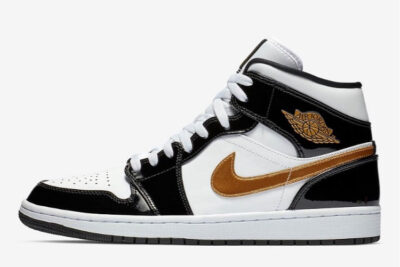 NIKE AIR JORDAN 1 MID BLACK GOLD
