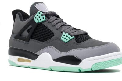 NIKE AIR JORDAN 4 BLACK GREY GREEN