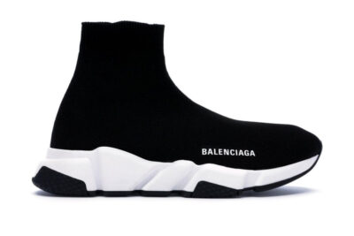 BALENCIAGA SPEED TRAINER BLACK WHITE SOLE