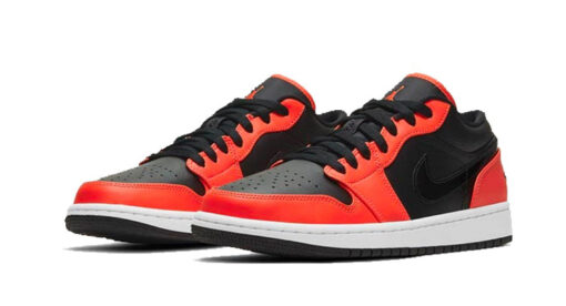 NIKE AIR JORDAN 1 LOW ORANGE BLACK - Image 2