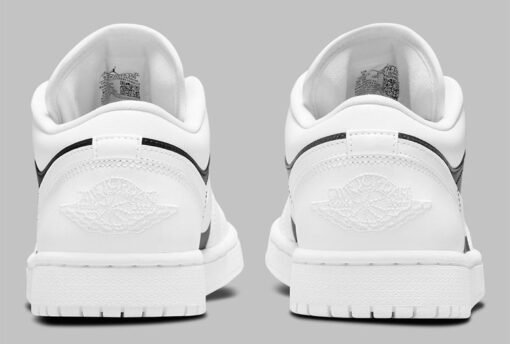 NIKE AIR JORDAN 1 LOW WHITE BLACK - Image 3