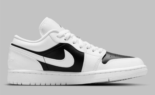 NIKE AIR JORDAN 1 LOW WHITE BLACK - Image 4