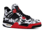NIKE AIR JORDAN 4 BLACK X WHITE X RED