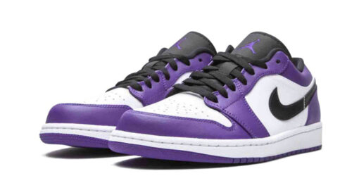 NIKE AIR JORDAN 1 LOW COURT PURPLE WHITE - Image 2