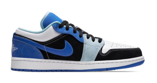 NIKE AIR JORDAN 1 LOW BLACK LASER BLUE - Image 2