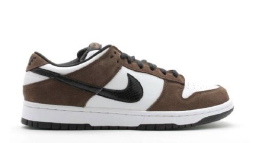 Nike SB Dunk Low White Black Trail End Brown - Image 2