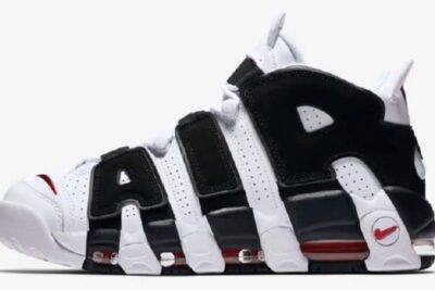 Nike Air More Uptempo White Black Red