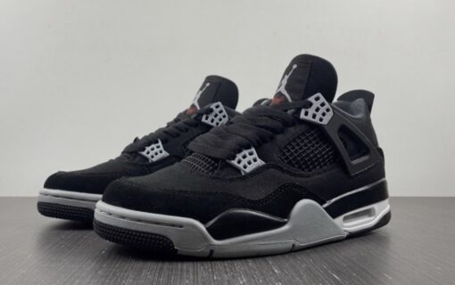Nike Air Jordan 4 Black Canvas - Image 2