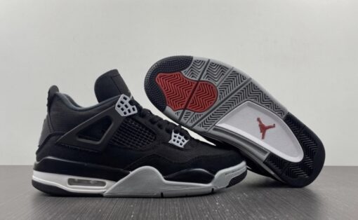 Nike Air Jordan 4 Black Canvas - Image 3