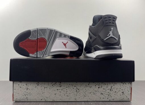 Nike Air Jordan 4 Black Canvas - Image 5