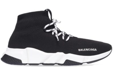 Balenciaga Speed Trainer Lace Up Black White