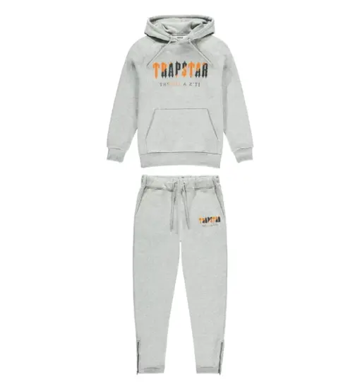 Trapstar Tracksuit Grey & Orange