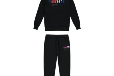 Trapstar Tracksuit Black Blue & Red