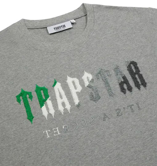 Trapstar Tracksuit Short Grey & Green - Image 2