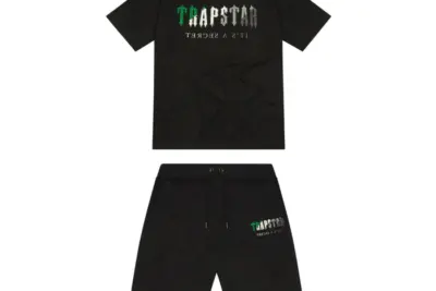 Trapstar Tracksuit Short Black & Green