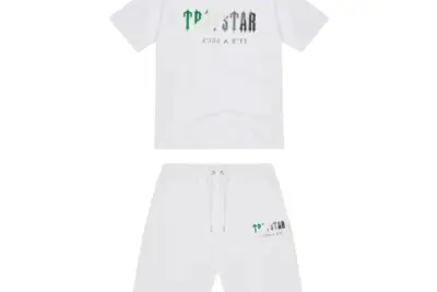 Trapstar Tracksuit Short White & Green