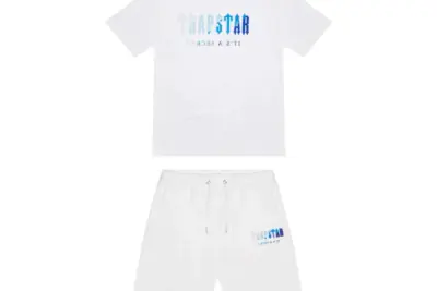 Trapstar Tracksuits Short White & Blue