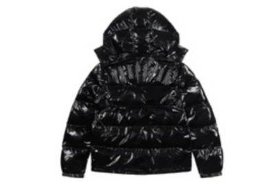 Trapstar Irongate Detachable Hooded Puffer Jacket Shiny Black