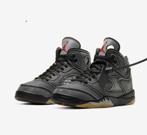 NIKE Air Jordan 5 Retro Off-White Black - Image 3