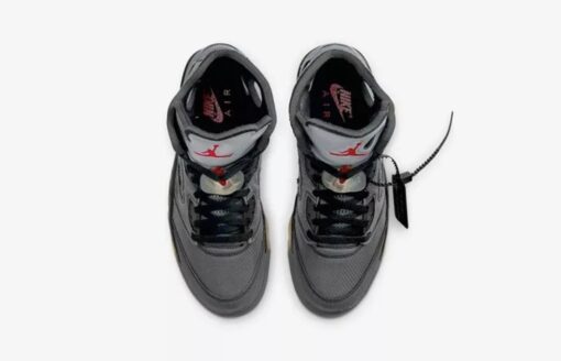 NIKE Air Jordan 5 Retro Off-White Black - Image 4