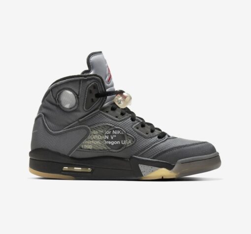 NIKE Air Jordan 5 Retro Off-White Black - Image 5