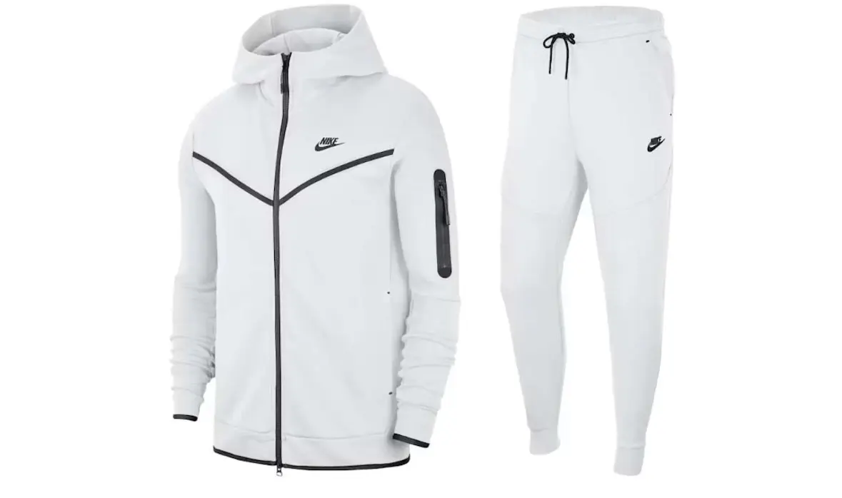 mens white tech fleece