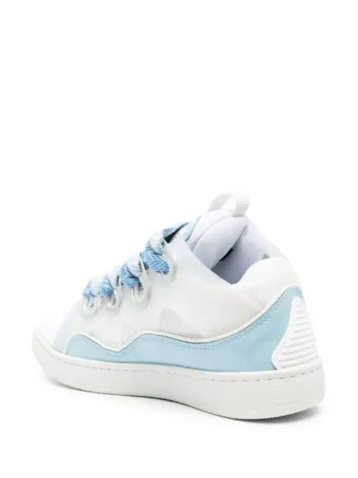Lanvin Curb Lace-Up Sneakers Babyblue - Image 3