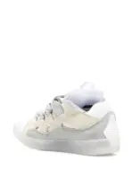 Lanvin Curb Lace-Up Sneakers White Grey - Image 2