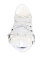 Lanvin Curb Lace-Up Sneakers White Grey - Image 3