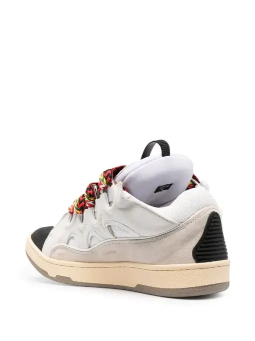 Lanvin Curb Lace-Up Sneakers White Classic - Image 3