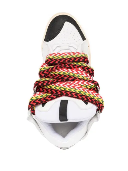 Lanvin Curb Lace-Up Sneakers White Classic - Image 4