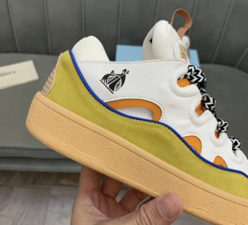 Lanvin Curb Lace-Up Sneakers White - Image 6