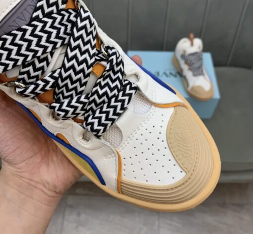 Lanvin Curb Lace-Up Sneakers White - Image 7