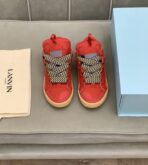 Lanvin Curb Lace-Up Sneakers Red - Image 2