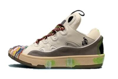 Lanvin Curb Lace-Up Sneakers Painted