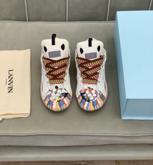 Lanvin Curb Lace-Up Sneakers Painted - Image 2