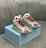 Lanvin Curb Lace-Up Sneakers Painted - Image 4